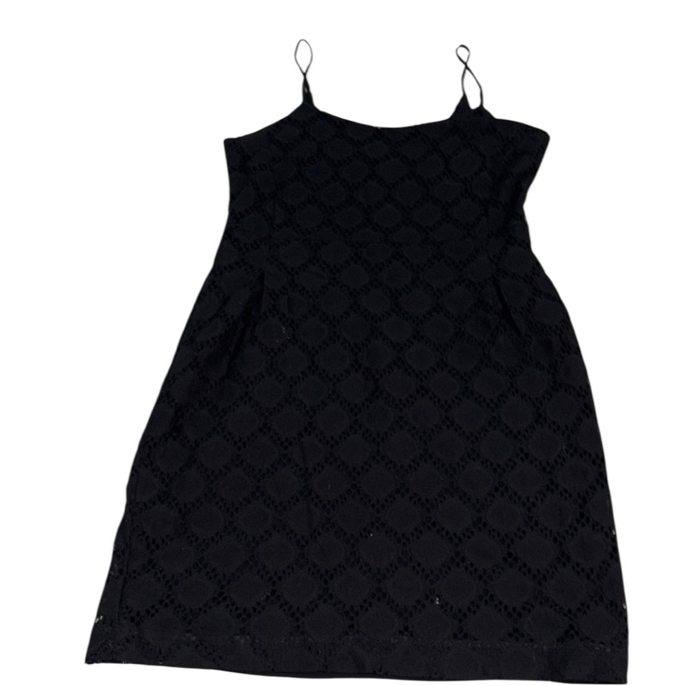 🔥3/$20🔥 Banana Republic Cotton Black Lace Eyelet Sleeveless Dress Size 6